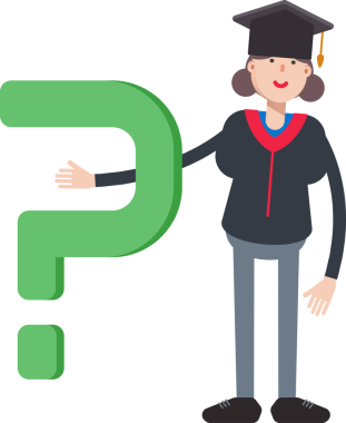 Kız Öğrenci Karakteri ve Soru İşareti