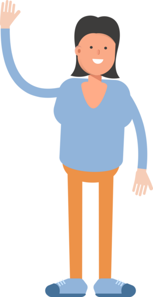 Çizgi Kadın Karakter Çizimi