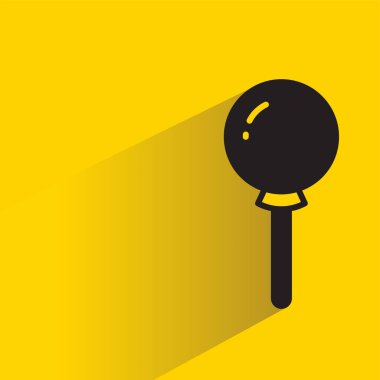 candy icon with shadow on yellow background