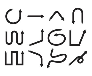 ok simgeleri vektör illüstrasyonunu ayarla