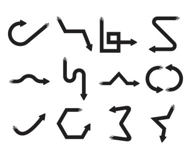 ok simgeleri vektör illüstrasyonunu ayarla