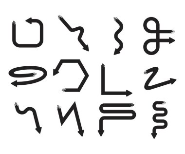 ok simgeleri vektör illüstrasyonunu ayarla