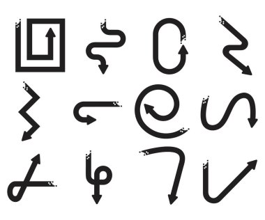 ok simgeleri piksel biçimi illüstrasyonunu ayarla