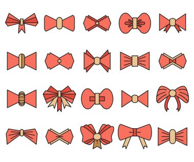 pembe dekoratif papyon simgeleri