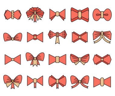 pembe dekoratif papyon simgeleri