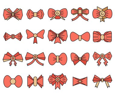 pembe dekoratif papyon simgeleri