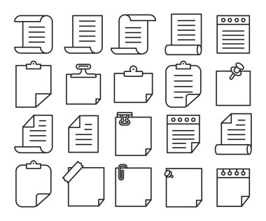 not ve belge simgeleri ayarlandı