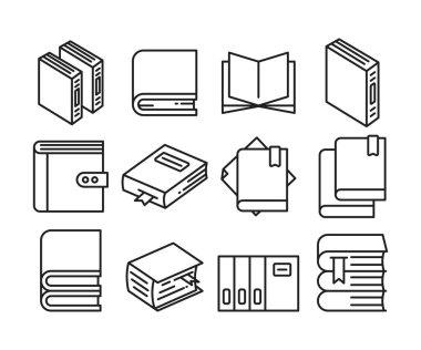 vektör çizim defteri Icons set