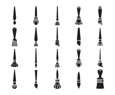 boya fırçası ve kıllandırma simgeleri ayarlandı