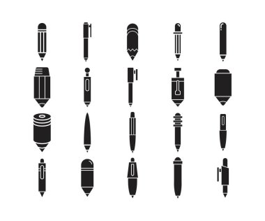 kalem ve kalem simgeleri ayarlandı