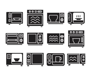 mikrodalga simgeleri kabartma çizimini ayarladı