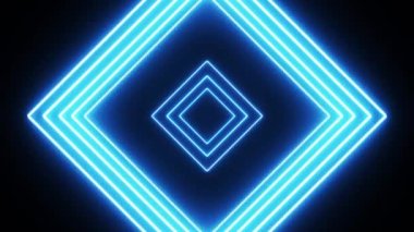 Seamless Loop Abstract Rectangle Technology Neon Light Award VJ Loop Background