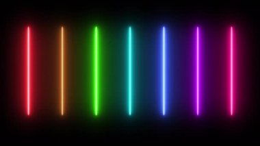 Seamless Loop Colorful Flicker Neon Light Technology VJ Loop Background