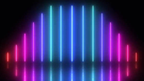 Colorful Flicker Neon Light Technology Loop Floor Dancing Stage Imagem De Stock