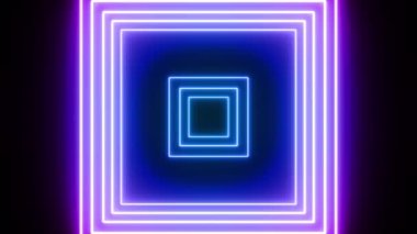 Seamless Loop Abstract Rectangle Neon Light Award Floor Dancing Stage VJ Loop