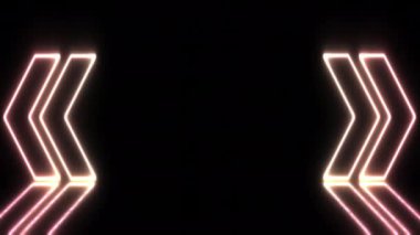 Seamless Loop Directional Arrow Flicker neon light road sign LED VJ Loop Dancing Stage Background