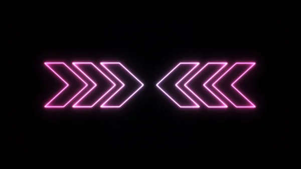Directional Arrow Flicker Neon Light Road Sign Led Loop Dancing Лицензионные Стоковые Изображения