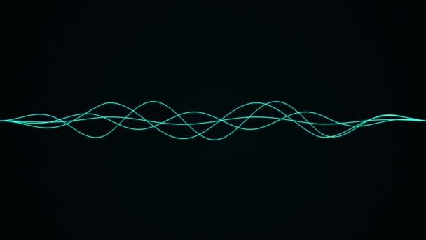 Seamless Loop Abstract Radio Wave Stroke Line Voice Waveform Internet — Stock Video