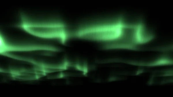 Зеленый Северный Свет Авроры Водой Стоковое Фото