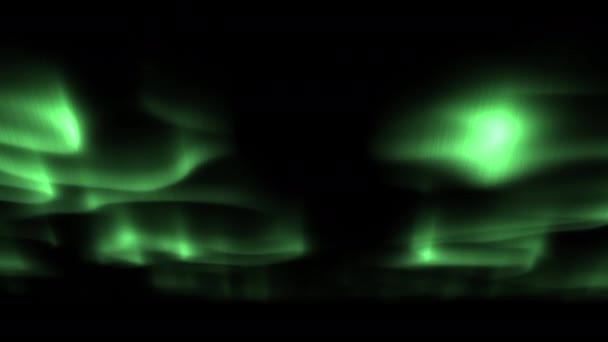 Seamless Loop Green Aurora Northern Light Water Overlay Background — Stock Video