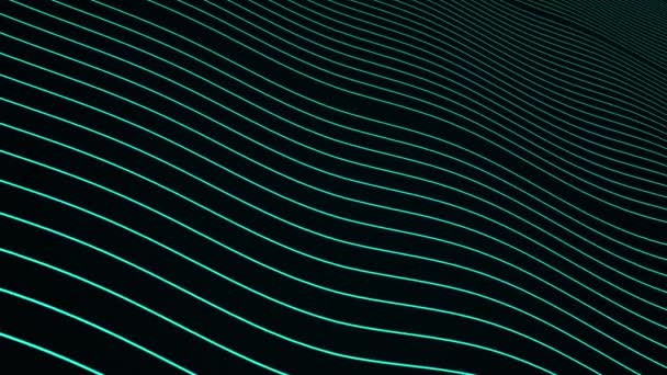 Безшовна Петля Абстрактна Хвильова Інсультна Лінія Інтернет Мережа Потокова Хвиля — стокове відео