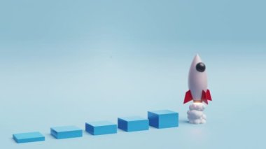 3B Hazırlama Roket İşletme Grafiği 3B Görüntü Arkaplanı
