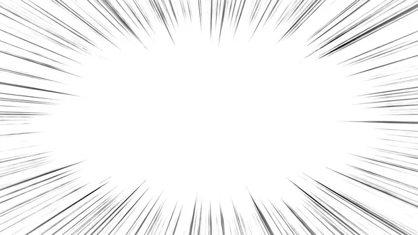 Anime Comic Speed Lines Anime Motion Hurtiglinje Zoom Black White stockfoto