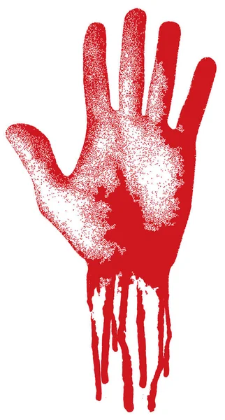 人的手 有滴滴的血 以明手遮掩或炼金术为主题的病媒横幅 — 图库矢量图片