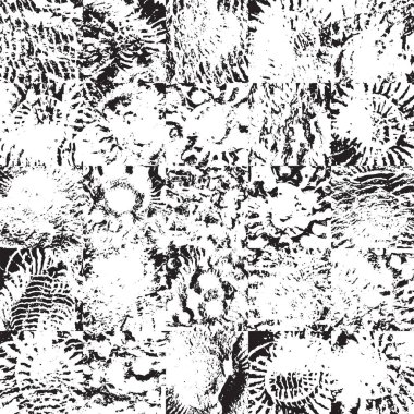 Amonit kabuklarının izlerine sahip deniz taşı desenli, pürüzsüz bir arka plan vektörü. Duvar kağıdı tasarımı, ambalaj kağıdı, kumaş, seramik fayanslar için elverişli