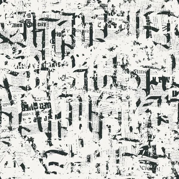 Απρόσκοπτη Μορφή Περίτεχνων Γοτθικών Γραμμάτων Στο Φόντο Απομειναριών Εφημερίδων Και — Διανυσματικό Αρχείο