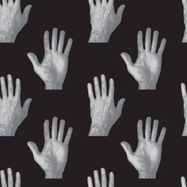 vektörsüz şablon arka plan siyah beyaz insan avuç içi