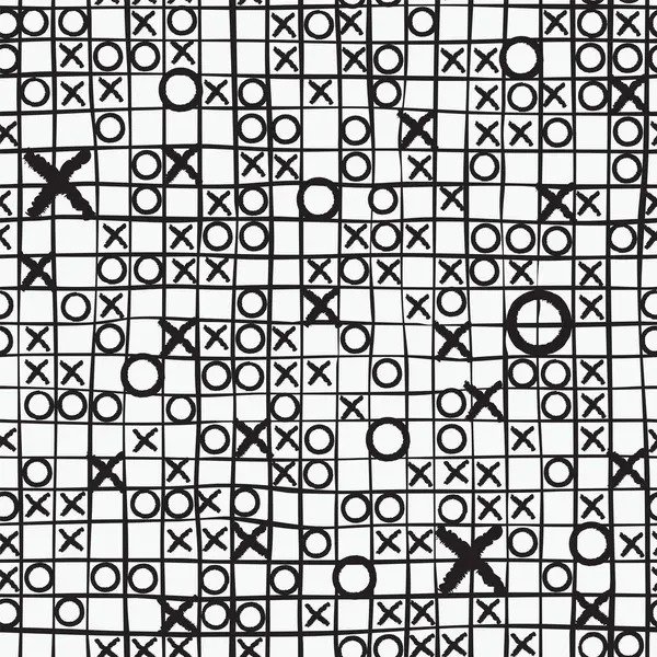 Abstract Naadloos Patroon Met Kruisen Cirkels — Stockvector