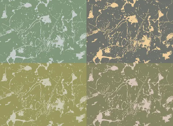 Set Abstract Seamless Grunge Pattern Old Grey Dirty Wall Spots Διάνυσμα Αρχείου