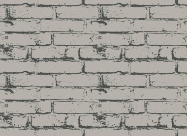 Eski, yıpranmış tuğla duvarlı, pürüzsüz desen. Yatay kahverengi tuğla işçiliğine sahip grunge tarzı bir vektör dokusu. Tekrarlayan arkaplan duvar kağıdı, ambalaj kağıdı ve tekstil için uygundur