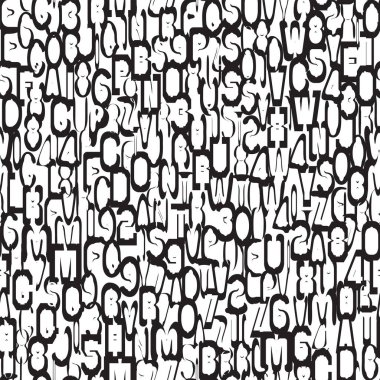 Soyut grunge pürüzsüz İngilizce harfler. Eski tarz büyük Latince harflerle vektör arkaplan. Duvar kağıdı ve ambalaj kağıdı için uygun. Kullanılmamış ai