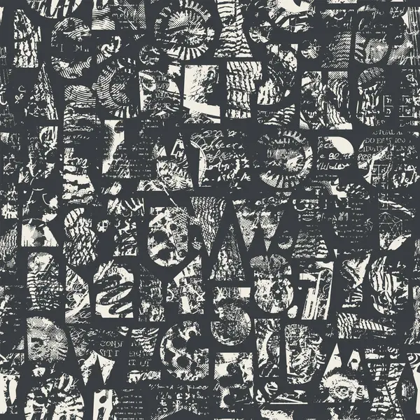 Dokuları geometrik şekillerden oluşan dikişsiz yazı tipli soyut vektör deseni paleontoloji temalı kabuklar. Kumaş, tekstil, tişört tasarımı, fayans, duvar kağıdı. Kullanılan yapay zeka yok