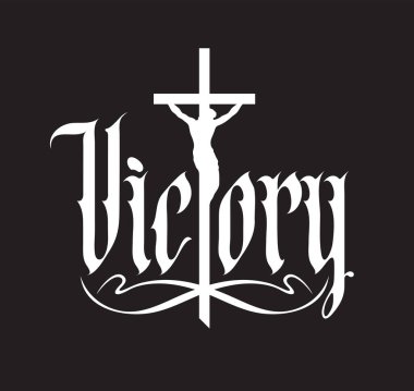 Gotik bir haçla yazılmış 