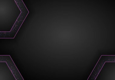 Soyut koyu metalik örtüşen arka plan. Lüks Soyut 3d arkaplan ve 3d tarzında aydınlık çokgenlerin birleşimi. Grafik tasarımı elementlerin dekorasyonunu parlatır.