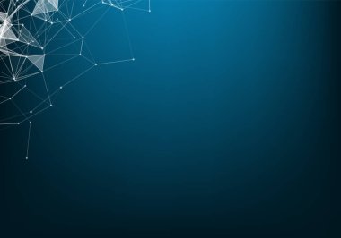 Noktaları ve çizgileri birleştiren soyut bir bağlantı. Bağlantı bilimi geçmişi. Vektör illüstrasyonu