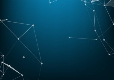 Düşük Poli Bağlantılı Noktalar ve Çizgiler - Bağlantı Yapısı - Geleceğin HUD Arkaplanı