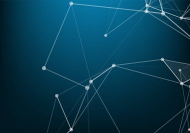 Noktaları ve çizgileri birleştiren soyut bir bağlantı. Bağlantı bilimi geçmişi. Vektör illüstrasyonu