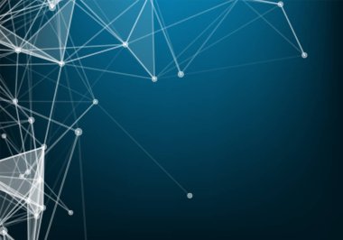 Noktaları ve çizgileri birleştiren soyut bir bağlantı. Bağlantı bilimi geçmişi. Vektör illüstrasyonu