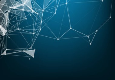 Soyut teknoloji fütüristik ağ. bilgisayar geometrik dijital bağlantı yapısı. vektör illüstrasyon