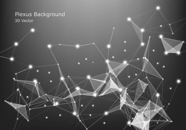 Soyut Internet bağlantısı ve teknoloji grafik tasarım. çokgen arka plan, noktalı geometrik zemin, çizgiler, küresel web için üçgenler, bağlantı, bilim, fütüristik kavram.