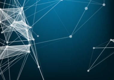 Noktaları ve Satırları Birleştiren Soyut Çokgen Alan Arkaplanı