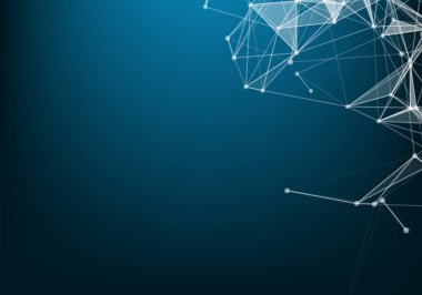 Soyut teknoloji geçmişi. Ağ bağlantısı yapısı. Bilim geçmişi. Büyük veri dijital arkaplanı. 3d vektör çizimi.