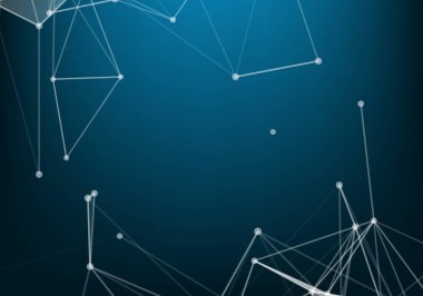 Soyut teknoloji fütüristik ağ. bilgisayar geometrik dijital bağlantı yapısı. vektör illüstrasyon