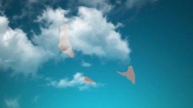 Comoros ülke haritası Gerçekçi Bulutlar üzerinden uçuyor. Komoros haritasında gökyüzü efektini büyüt. Kurumsal Girişler, Turizm, Sunumlar İçin Uygun.