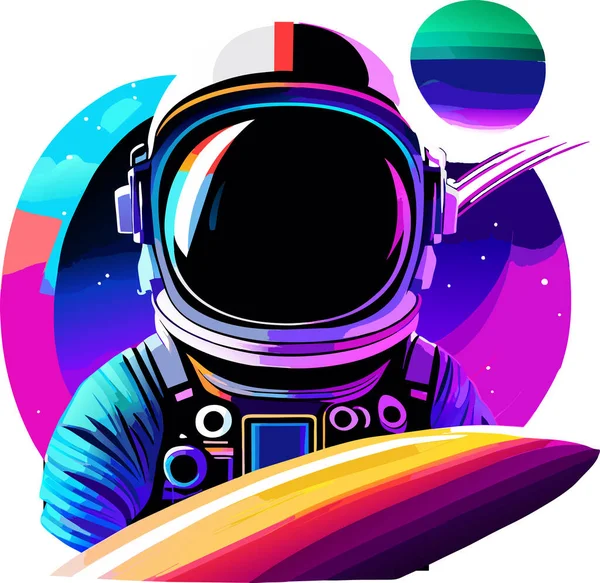 Талісман Логотипу Космонавта Логотип Космонавта Ескорт — стоковий вектор