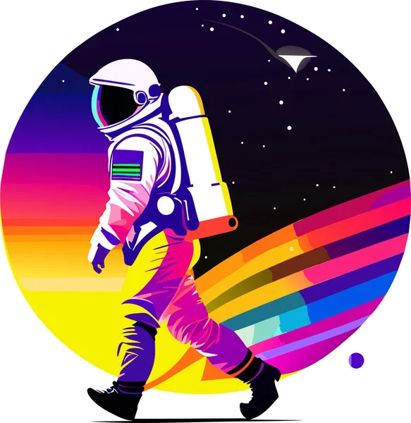宇宙飛行士のロゴマスコット 宇宙飛行士のロゴエスポート — ストックベクタ
